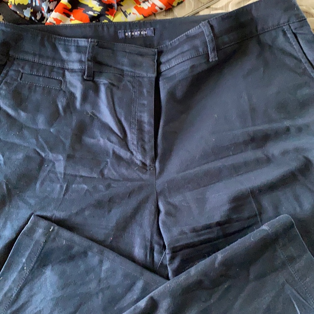 Navy blue trousers